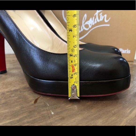 Christian Louboutin Bruges 100 Dark Brown Leather Platform Pumps Sz 40.5 /US 10 - Picture 10 of 12